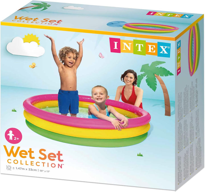 Kiddie Pool - Kid'S Summer Sunset Glow Design - 58" X 13"