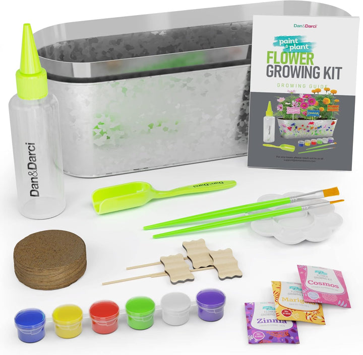 Paint & Plant Flower Growing Kit for Kids - Gift Ideas Age 5 6 7 8-12 Year Old Girl - Birthday Crafts Gifts for Girls & Boys, Fun Children Gardening Kits, Art Projects for Ages 5-12 Years