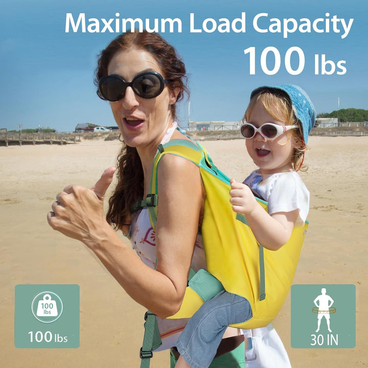 Hiking Baby Carrier Backpack for Older Child 3-12 Years Old, Comfortable Baby Backpack Carrier Forhiking with Double Seat Belts and Footlock, Can Be Folded into a Small Roll Weight 1.2Lb