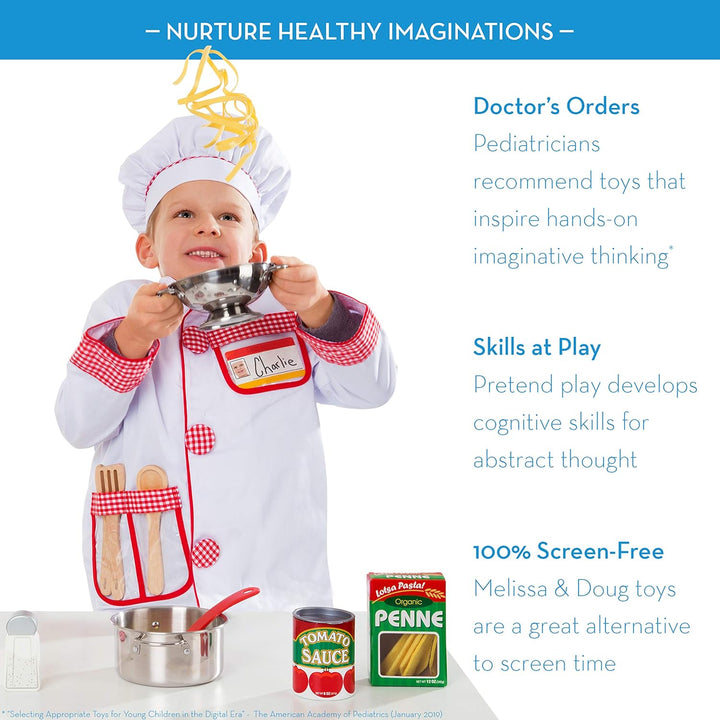 Stainless Steel Pots and Pans Pretend Play Kitchen Set for Kids (8 Pcs)