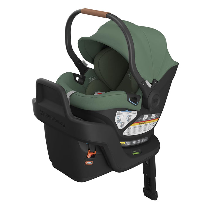 Aria Lightweight Infant Car Seat/Just under 6 Lbs for Easy Portability/Base with Load Leg + Infant Insert Included/Direct Stroller Attachment/Jake (Charcoal/Black Leather)