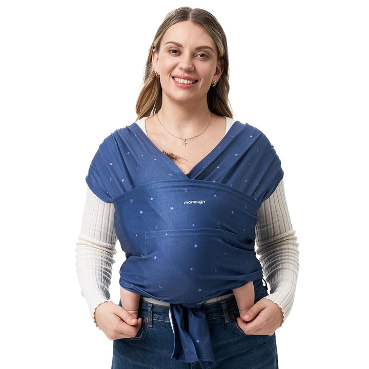 Baby Wrap Carrier, Easy to Wear Infant Carrier Slings, Lightweight Hands Free Baby Sling, Adjustable Baby Carriers for Newborn to Toddler 8-35 Lbs, Black