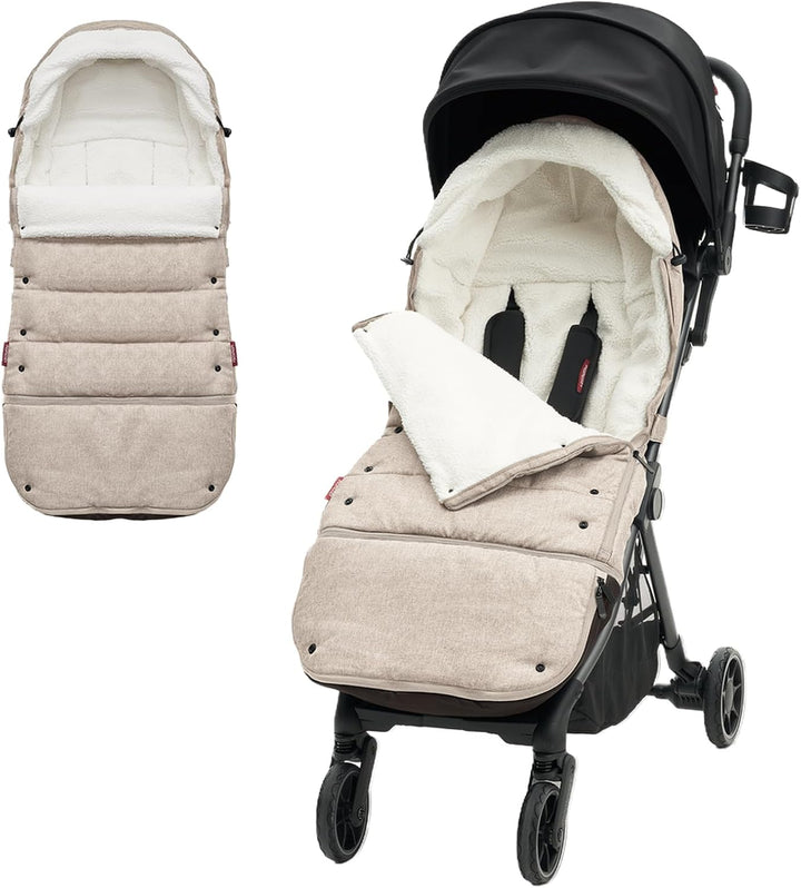 Stroller Footmuff | Universal, Weather-Proof, Warm Stroller Bunting Bag | Extendable Winter Cover | Adjustable Buckle