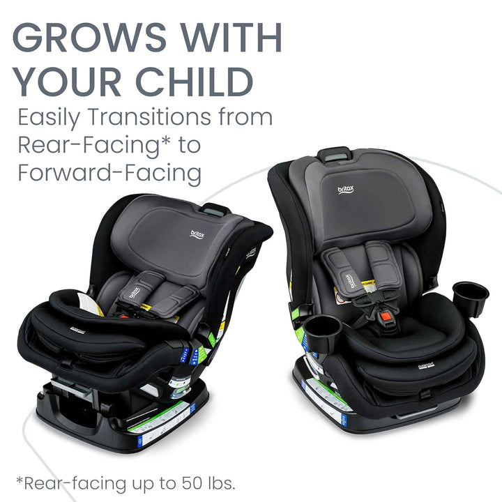 Poplar Convertible Car Seat, 2-In-1 Car Seat with Slim 17-Inch Design, Clicktight Technology, Stone Onyx