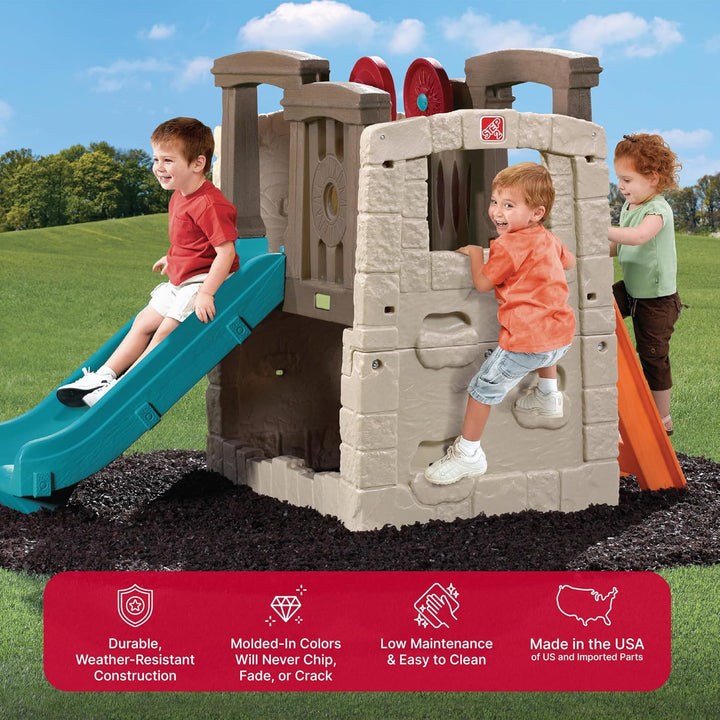 Woodland Climber II Kids Playset, Ages 2 –6 Years Old, Toddler Slide and Climbing Wall, Outdoor Playground for Backyard, Sturdy Plastic Frame, Easy Set Up