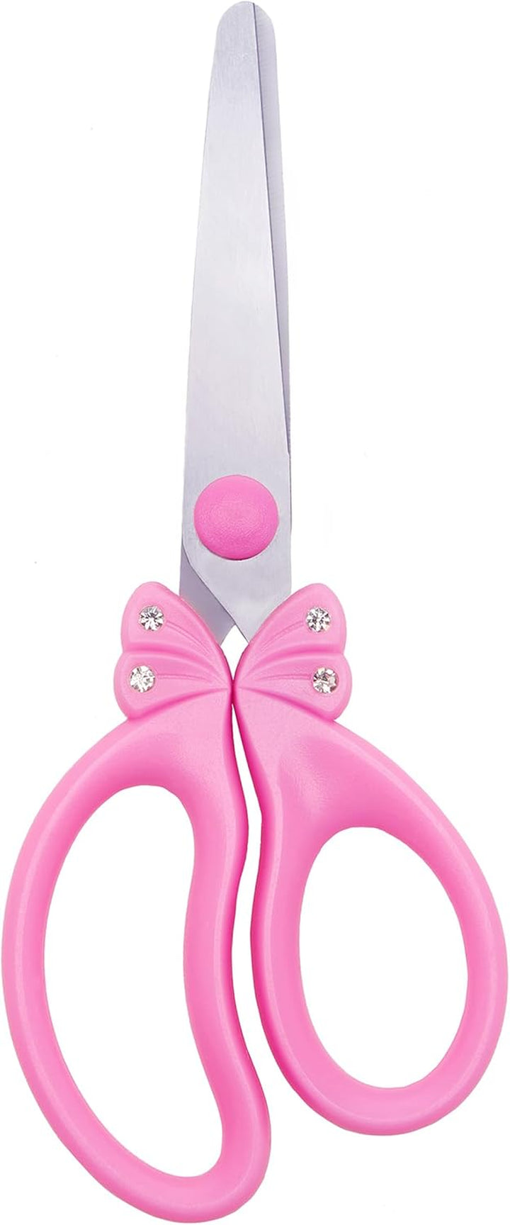5″ Kids Safety Blunt Tip Scissors, Ages 5-8 & 8-10 for Girls,Rounded Edge & Ergonomic Handles for Small School Student Children Toddler Classroom Cutting Paper,Home DIY (Pink Blue)