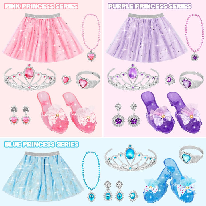 Princess Dress up Toys & Jewelry Boutique,Girl Role Play Gifts,Kids Toys for 3-6 Years Girl Toddler ​B-Day Party Favors