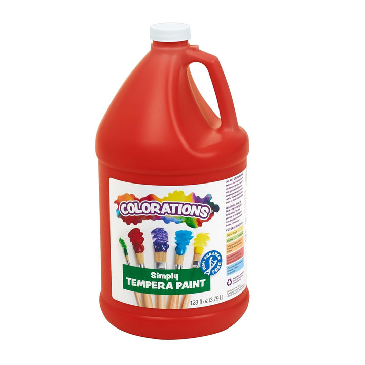 Simply Tempera Paint, 11 Gallon Set in Vibrant Colors, Matte Finish, Classroom Supplies, Non Toxic, School, Craft, Art Supply Set, Stock up on Bulk Paints for School