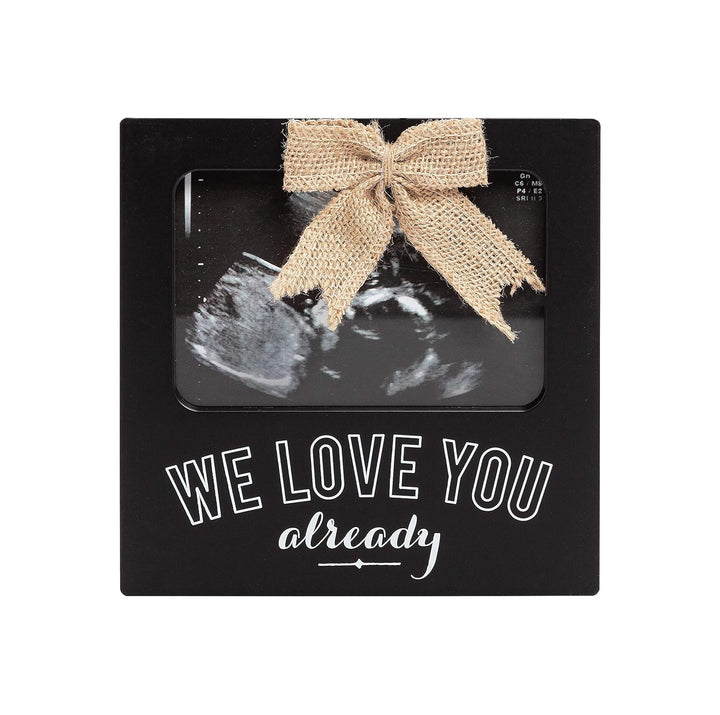 Babyprints and Sonogram Hello Little One Collage Frame, Baby Handprint, Footprint and Ultrasound Baby Keepsake Frame, Pregnancy Announcement, Gender-Neutral, White