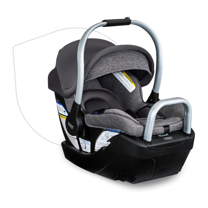 Willow S Infant Car Seat with Alpine Base, Clicktight Technology, Rear Facing Car Seat with Rightsize System, Graphite Onyx