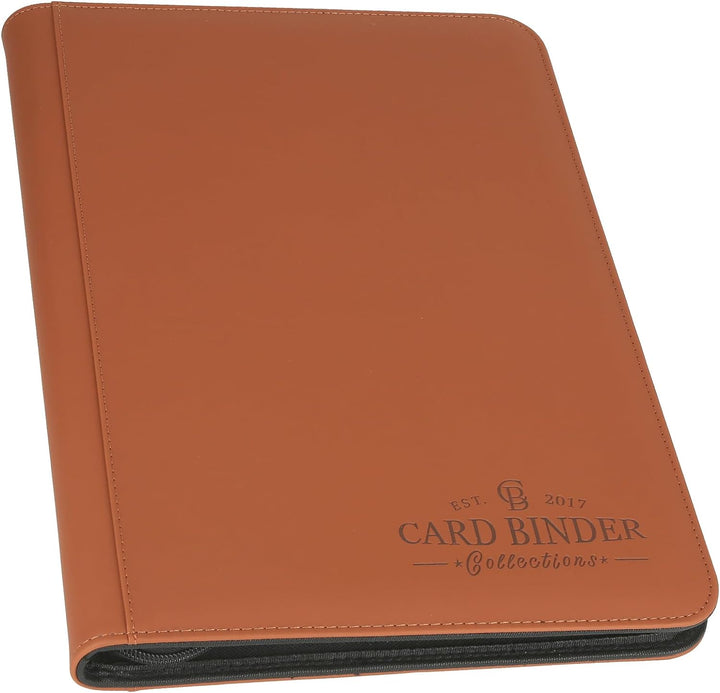 9 Pocket Card Binder, Premium Zip Trading Card Binder, 540 Double Sided Pocket PU Collection Binder, Collector Album, Card Folder for MTG, TCG, Sports Cards (Black)