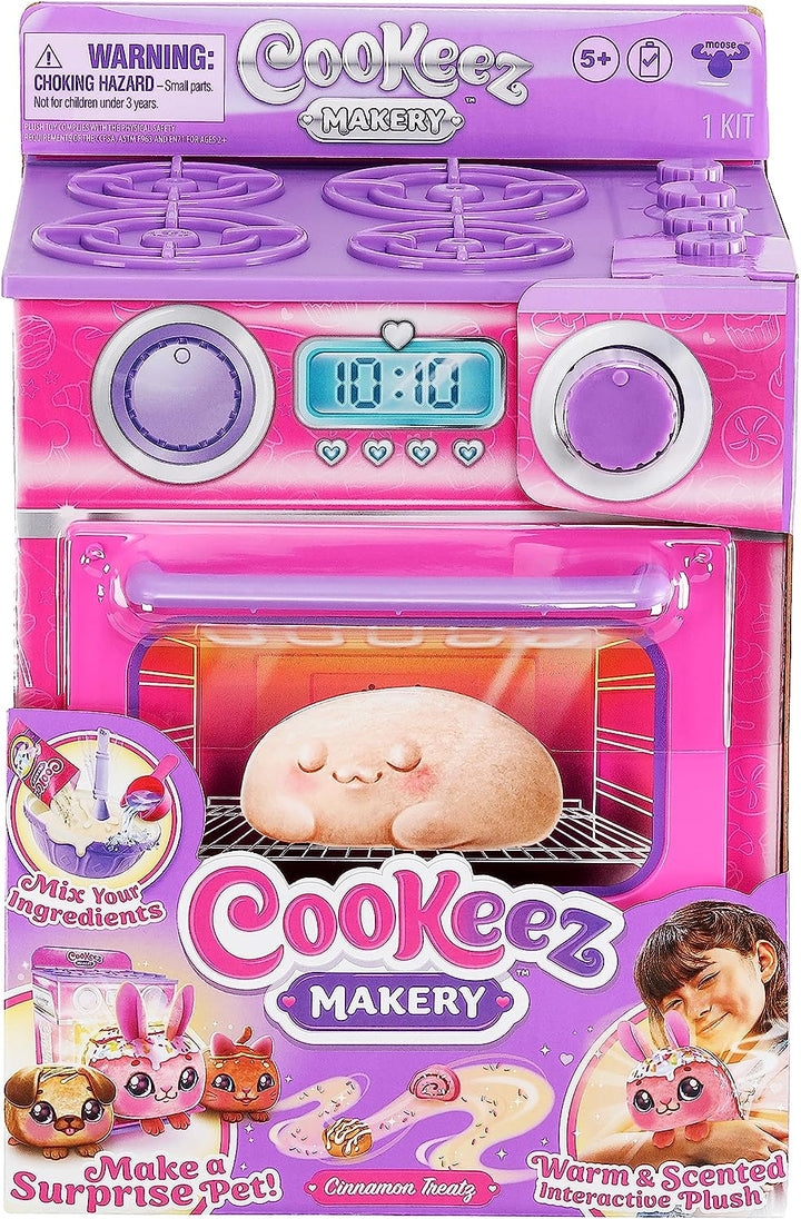 Cinnamon Treatz Oven – Interactive Bake & Reveal Oven Playset with Mystery Scented Plush (Cinnamon Pooch, Fondant Feline, or Strawberry Swirl), Mixing Tools, Dough, & Accessories, 5+