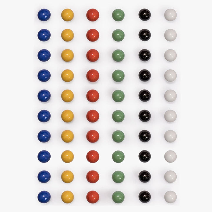 60 Pieces Chinese Checkers Marbles Set with Solid Colors - 16 Millimeters