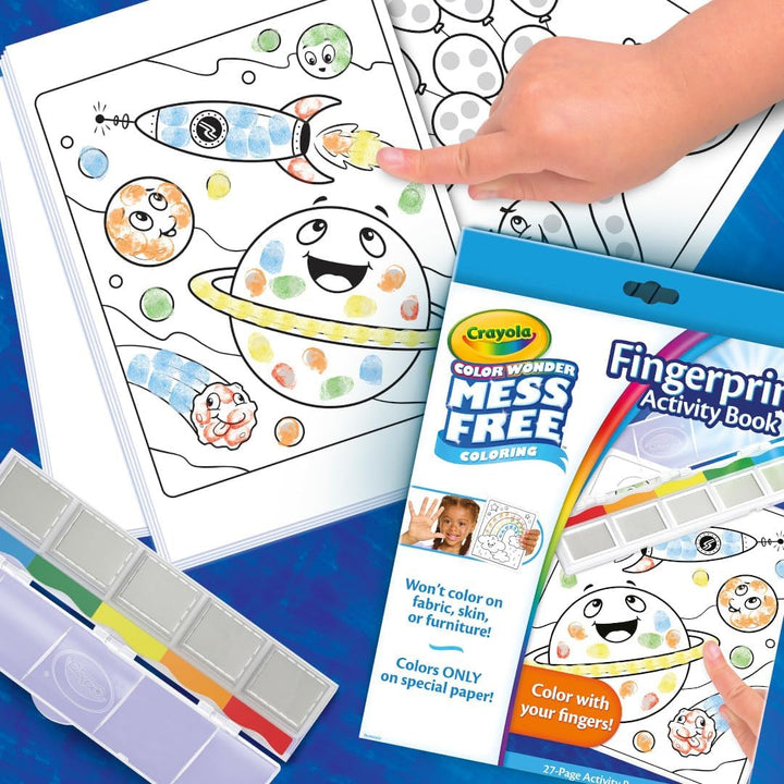 Color Wonder Mess Free Fingerprint Ink Painting Activity Set, Finger Painting Alternative, Toddler Coloring, Travel Activity, Gift for Toddlers