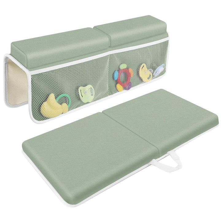 Bath Kneeler with Elbow Rest Pad Set, 1.5 Inch Kneeling Pad Mat for Bathtub - Gray