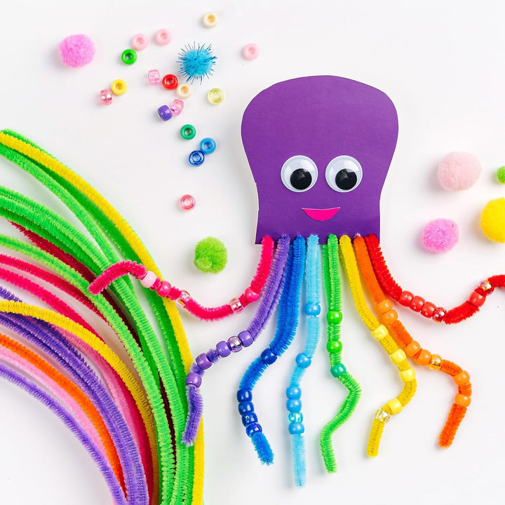 Arts and Crafts Vault - Craft Supplies Kit in a Box for Kids Ages 4 5 6 7 8 9 10 11 & 12 Year Old Girls & Boys - Crafting Set Kits - Gift Ideas for Kid Art Activity Gifts