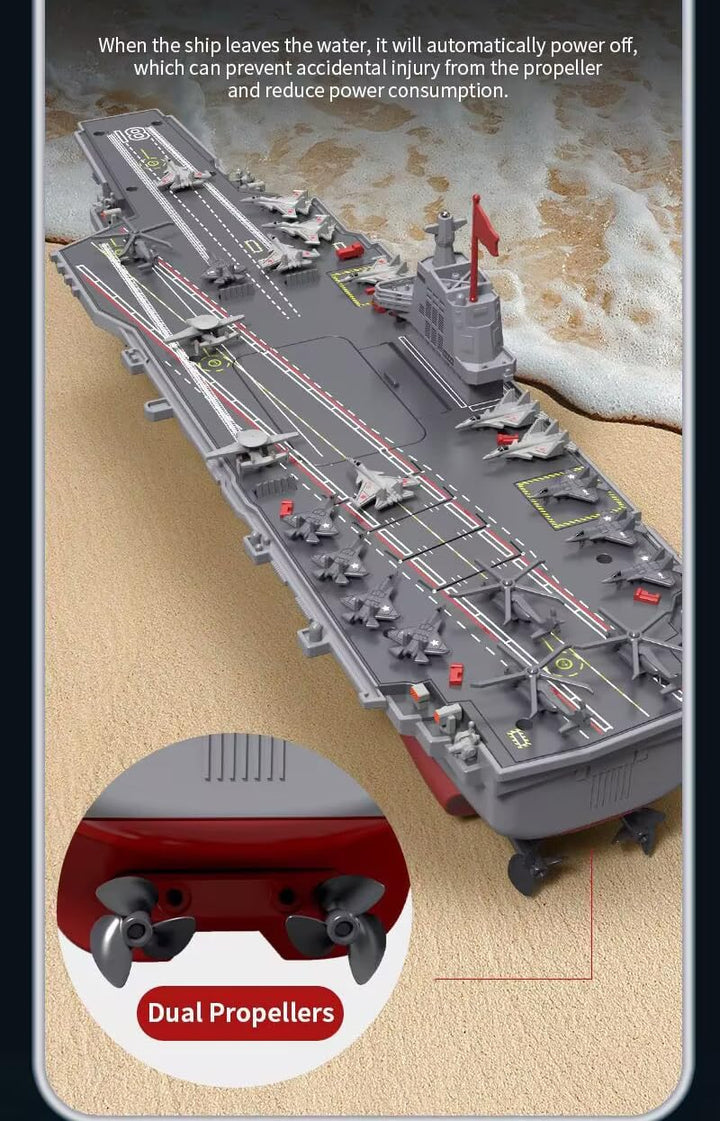 Remote Control Ship Model RC Carrier Ship Model 2.4G Wireless Remote Control Ship Rechargeable Electric Ship Model