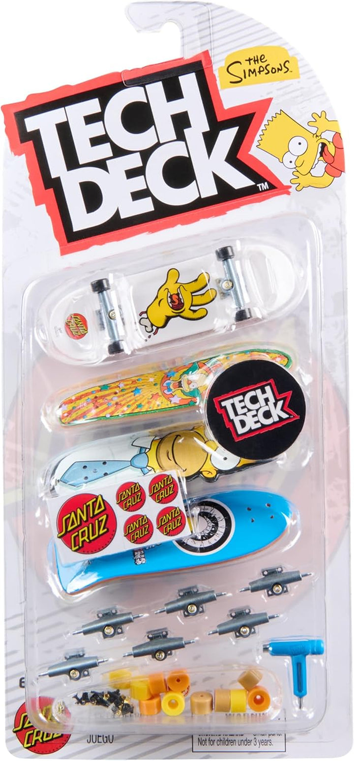 Tech Deck, Ultra DLX Fingerboard 4-Pack, Simpsons Skateboards, Collectible and Customizable Mini Skateboards, Kids Toys for Ages 6 and Up