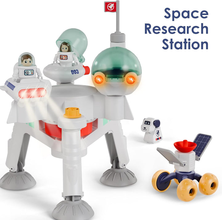 Kids Space Toys, Spaceship Adventure Planet Playset W/ 2 Astronaut Rocket Shuttle, Boy Educational STEM Outer Space Solar System Toy, Cool Birthday Gift 3 4 5 6 7 8 Year Old Girl Toddler