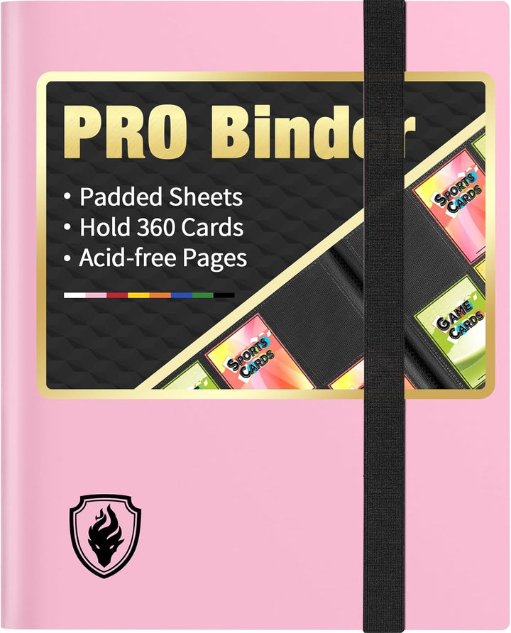 Heavy Duty Card Binder,  9 Pocket Trading Card Binder Holds 360 Cards, Sleek Side-Loading Card Album, Sturdy Card Collection Folder for TCG, MTG, Yugioh, Other Game Cards, Sport Cards, Black