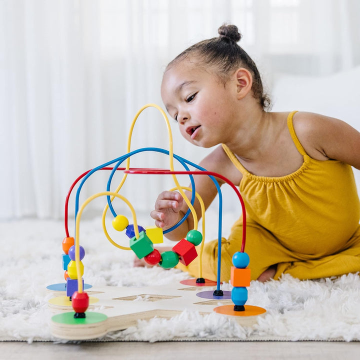 Classic Bead Maze - Wooden Educational Toy Wooden Bead Maze Toy for Toddlers Ages 3+