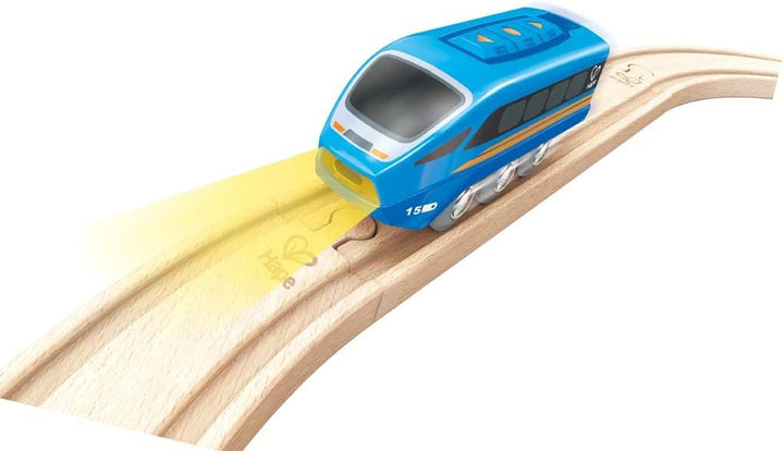 Remote Control Engine Train | Kids Railway Toy, App or Button RC Vehicle with 5 Playable Sounds, Rechargeable Battery Feature, Blue
