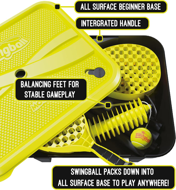 All Surface Tetherball Tennis Set – Portable Outdoor Game for Kids & Adults – Includes Paddles & Ball – Backyard, Lawn, or Park Active Play – Family Fun, Easy Setup & Storage