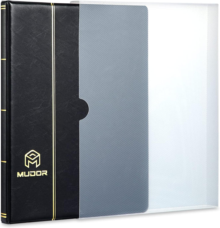 Stamp Collecting Album, 7 Rows Pockets Stamp Book for Collectors, 10 Sheets Stamp Stockbook