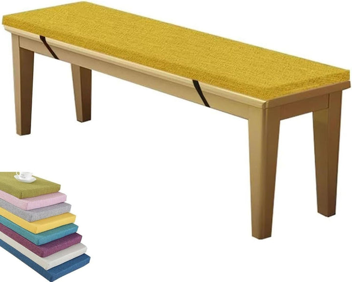 Indoor/Outdoor Bench Cushion for Furniture, Garden Replacement Cushions 90/100/120/150/180 Cm,Thick 5 Cm Seat Pads Non-Slip Removable for Loveseat Chair,Porch Swing,Dining(Beige,130X40X5Cm)