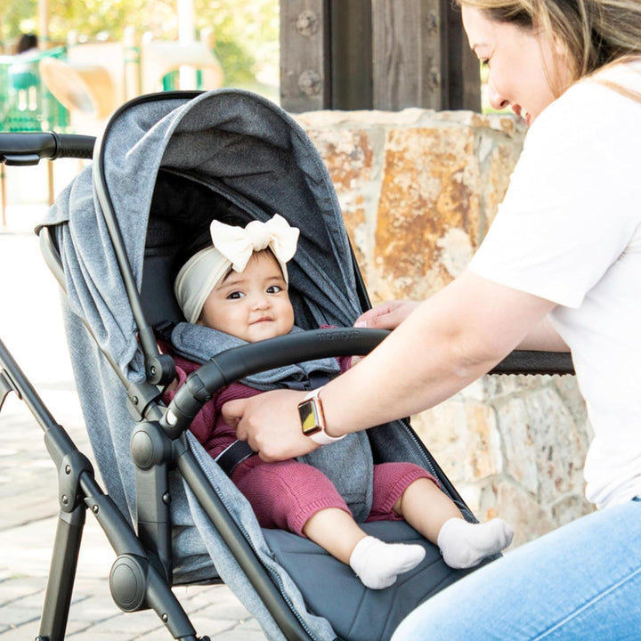 Wiz 2 in 1 Baby Stroller with Bassinet Mode, Convertible Infant Stroller for Newborn and Toddler with Reversible Seat and Large UPF 50+ Canopy