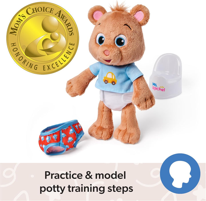 Potty Time with Bean, 11” Plush Teddy Bear with Play Toilet & Accessories, Toddler Toys for Girls & Boys for Ages 18 Months to 3+