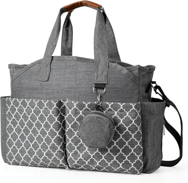 Diaper Bag Tote,Large Mommy Bag for Hospital,With Pacifier Case,Baby Bags with Shoulder Strap,Travel Diaper Tote