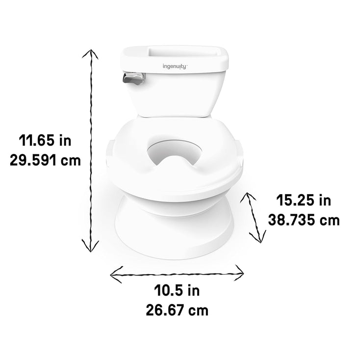 Summer Infant by  My Size Potty Pro in White, Toddler Potty Training Toilet, Lifelike Flushing Sound, for Ages 18 Months+, up to 50 Pounds