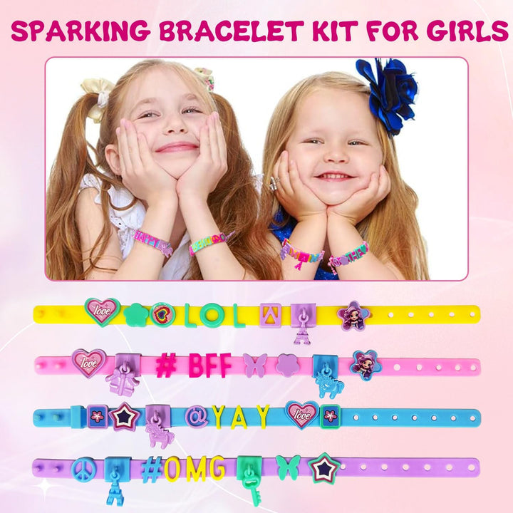 Art & Craft Kits for Kids, DIY Friendship Bracelet Making Kit for Girls, Jewelry Making with Charm & Stickers, Birthday Gifts for Ages 5-12, Toys for Ages 5, 6, 7, 8, 9, 10, 11, 12 Years Old