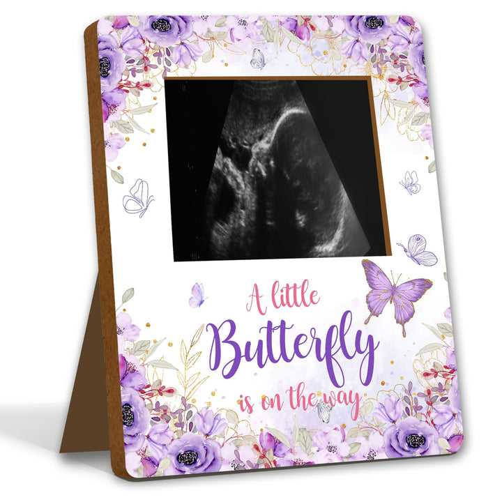 Winnie Pregnancy Milestone Keepsake & Ultrasound Picture Frame - Baby Shower Sign & Decor - Gifts for Gender Reveal