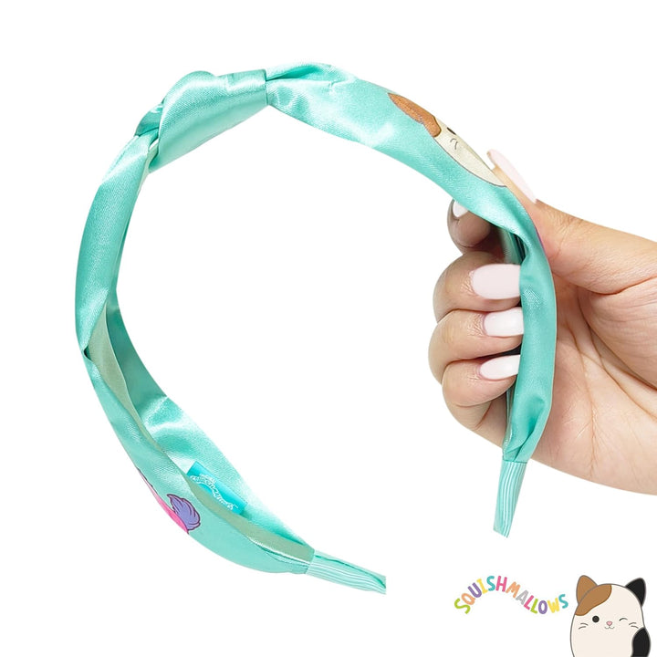 Squishmallows Licensed Knotted Headband - Thick Headbands for Girls - One Size Fit All - Hair Accessories for Her Ages 8+