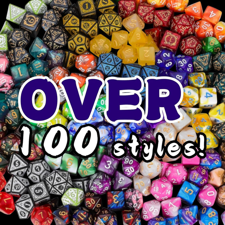 Polyhedral Dice - 8PCS Mystery Dice Set, Various Styles, Random D&D Dice Patterns & Dice Bag, DND Gifts, Suitable for Dungeons and Dragons, RPG, Mtg,Role Playing Table Game