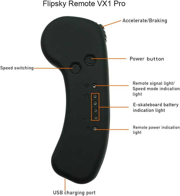 2.4Ghz Remote VX1 for DIY Electric Skateboard/Long Board Remote Controller with Receiver Universal (V4 Version)