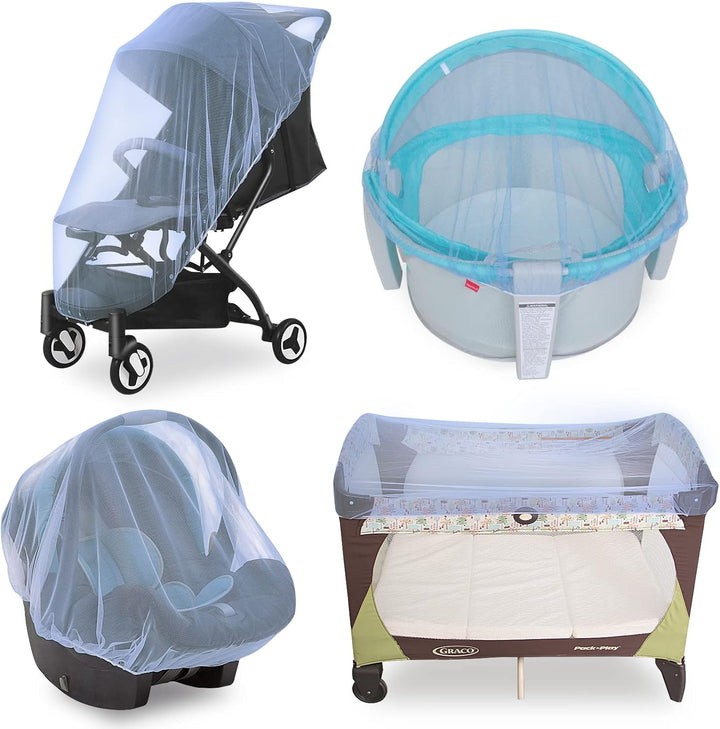 2 Pack Baby Mosquito Net for Stroller, Durable Bug Net for Stroller, Car Seats, Bassinets, Cradles, Playards, Pack N Plays and Portable Mini Crib, Portable & Durable Baby Insect Netting