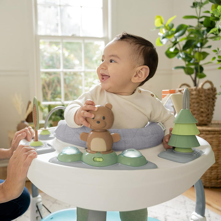 Spring & Sprout 2-In-1 Baby Activity Center Jumper and Table with Infant Toys - Ages 6 Months +, First Forest