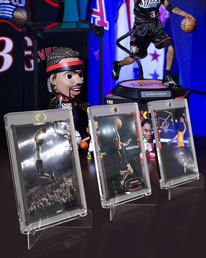Magnetic Card Holders 12 Pack, 130PT One Touch Card Holder for Trading Card, Baseball Card, Sports Card