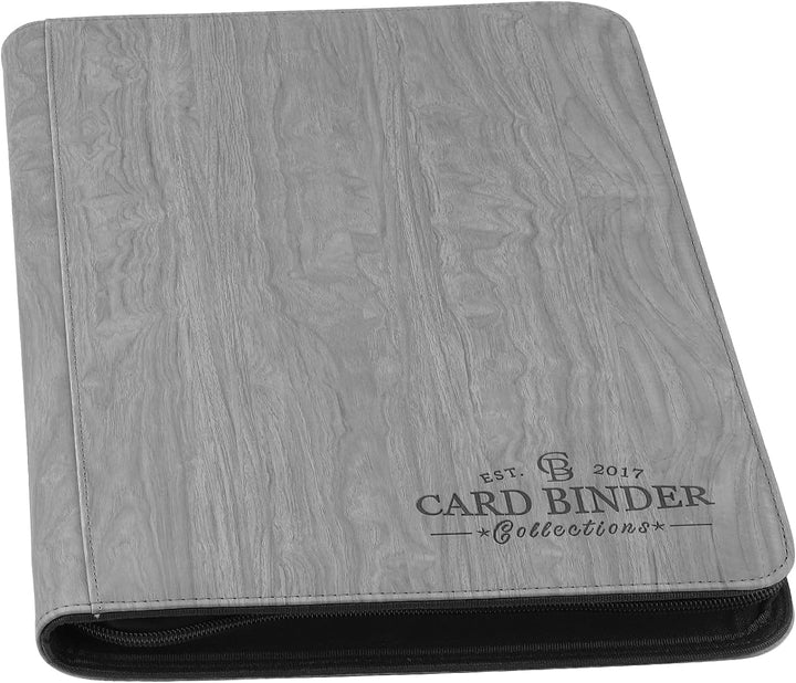 9 Pocket Card Binder, Premium Zip Trading Card Binder, 540 Double Sided Pocket PU Collection Binder, Collector Album, Card Folder for MTG, TCG, Sports Cards (Black)