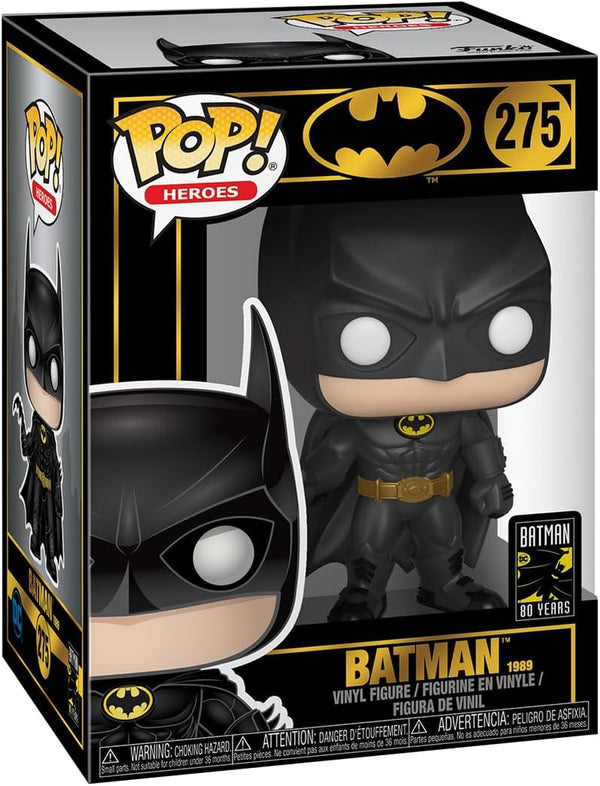 Pop Heroes: Batman 80Th - Batman - (1989),Multicolor, Standard - DC Comics - Collectable Vinyl Figure - Gift Idea - Official Merchandise - Toys for Kids & Adults - Superheroes Fans