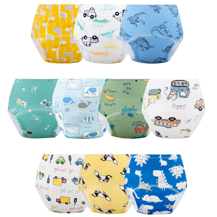 Potty Training Pants for Boys Girls, Learning Designs Training Underwear Pants (10 Packs, 2-4T, Orange)