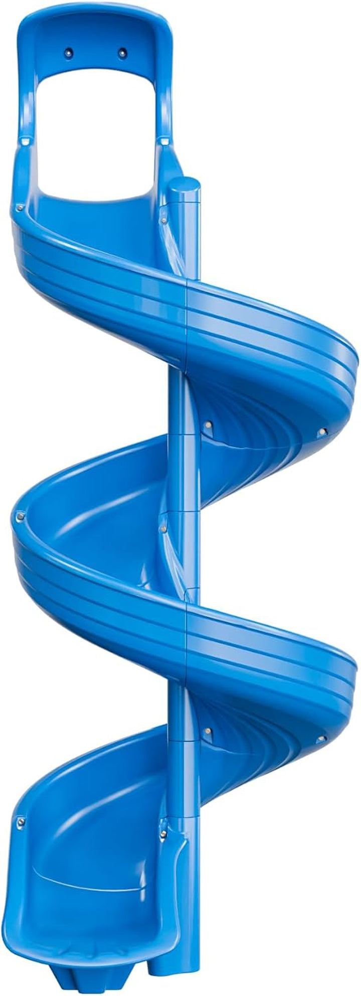 Playground Slide for Kids - Big Spiral Outdoor Slide Attachment for Treehouse or Deck - Plastic Playset Slide for Playground or Backyard with Open Twisty Design - Exit Right - 5 Ft - Gray