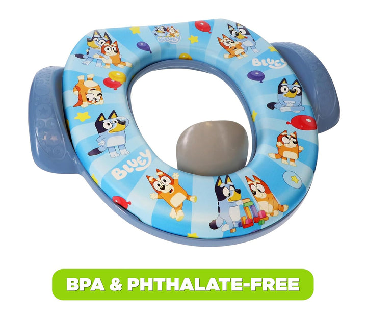 Bluey Soft Potty Seat - Potty Training Toilet Seat, Soft Cushion, Baby Potty Training, Safe, Easy to Clean