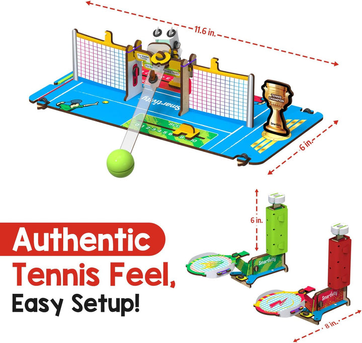 Tabletop Tennis - Pickleball Game Kit for Kids 6 to 12, 2-Player STEM Toy with Mechanical Rackets & Scoreboard, Birthday Gift for Boys & Girls Age 6,7,8,9,10,11,12,13,14 Years