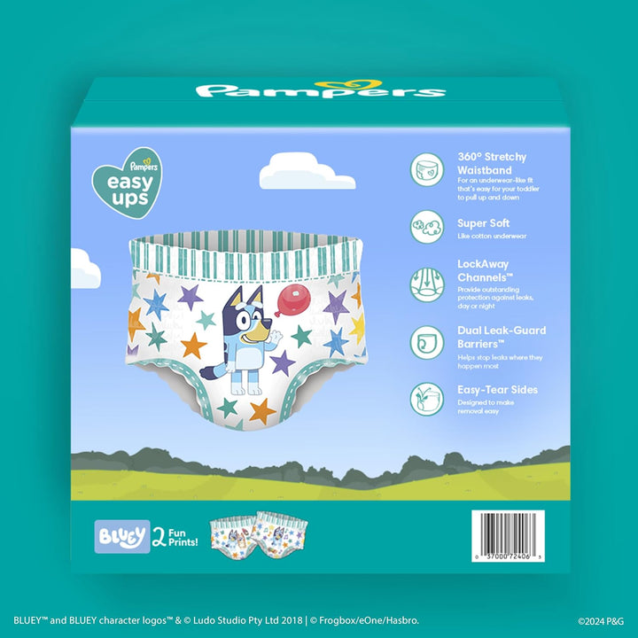 Training Pants - Easy Ups Boys & Girls Bluey - Size 3T-4T, 124 Count, Children'S Potty Underwear (Packaging May Vary)