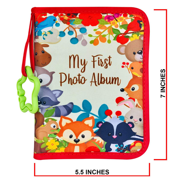 Baby Photo Album - Soft Baby Book First Year Baby Photo Book | My First Book of Photos with Woodland Animals - Baby Album Holds 4X6 Pictures for Memory Album Baby Shower