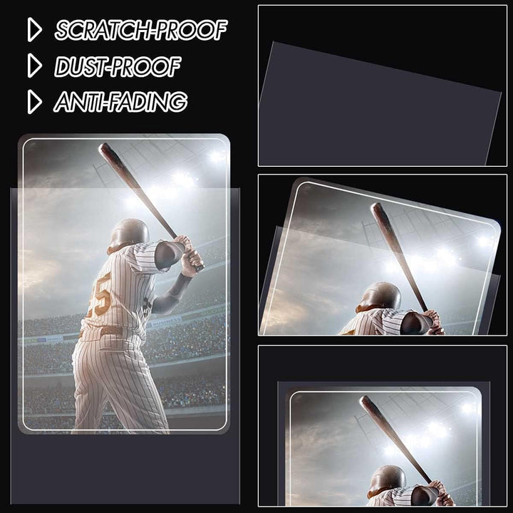 1000 Counts Card Sleeves Top Loaders for Trading Cards, Penny Soft Sleeves Baseball Card Sleeves Protectors Fit for Sports Cards, Football, Game Card
